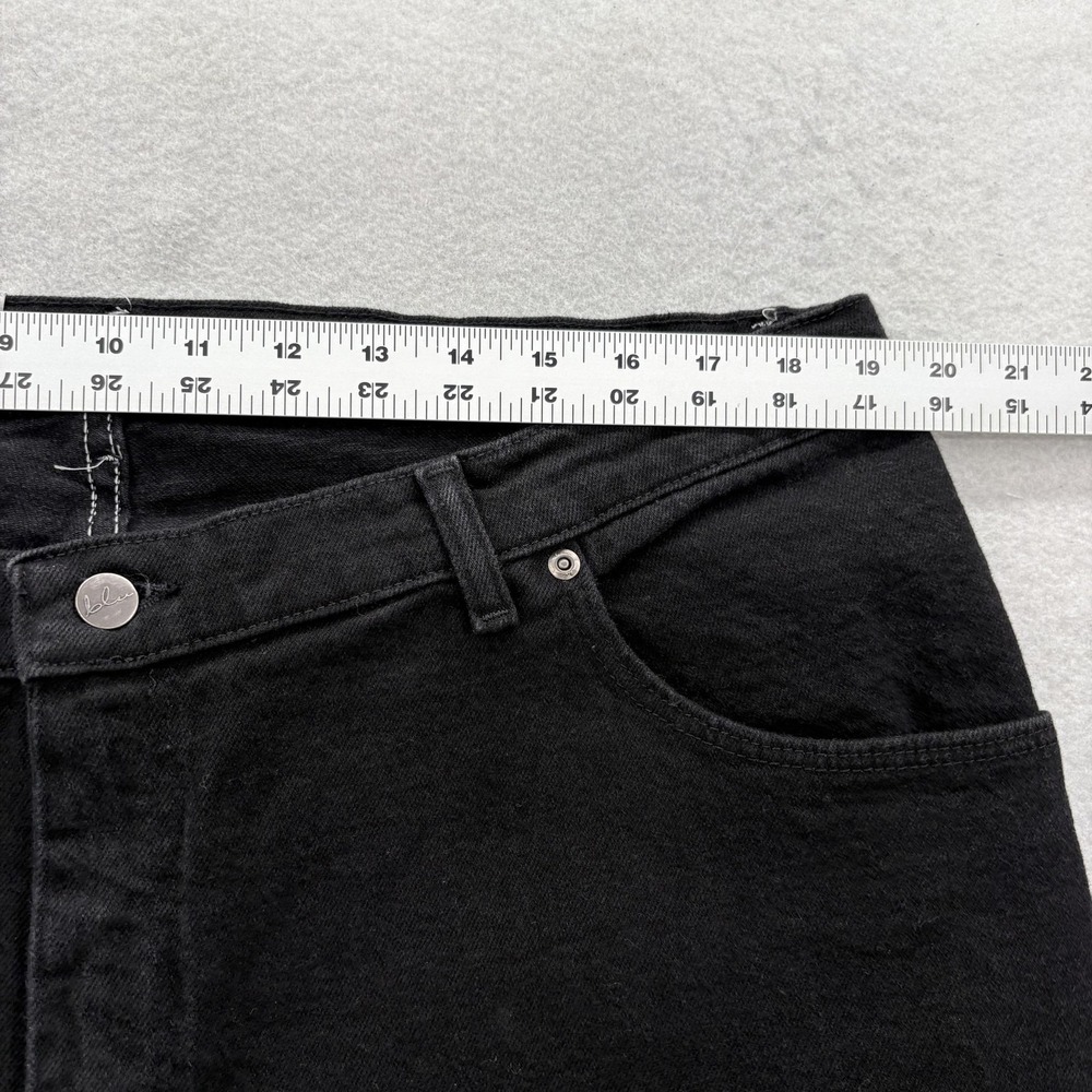 Vintage Lee Blu Jeans Easy Fit Straight Jeans Womens 18W Petite Black Stretch - Picture 6 of 11